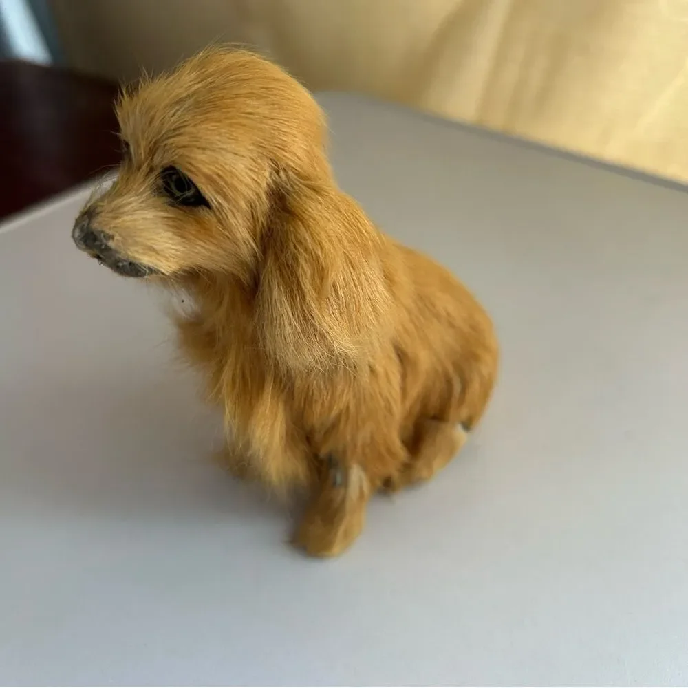 Realistic Brown Dog Figurine